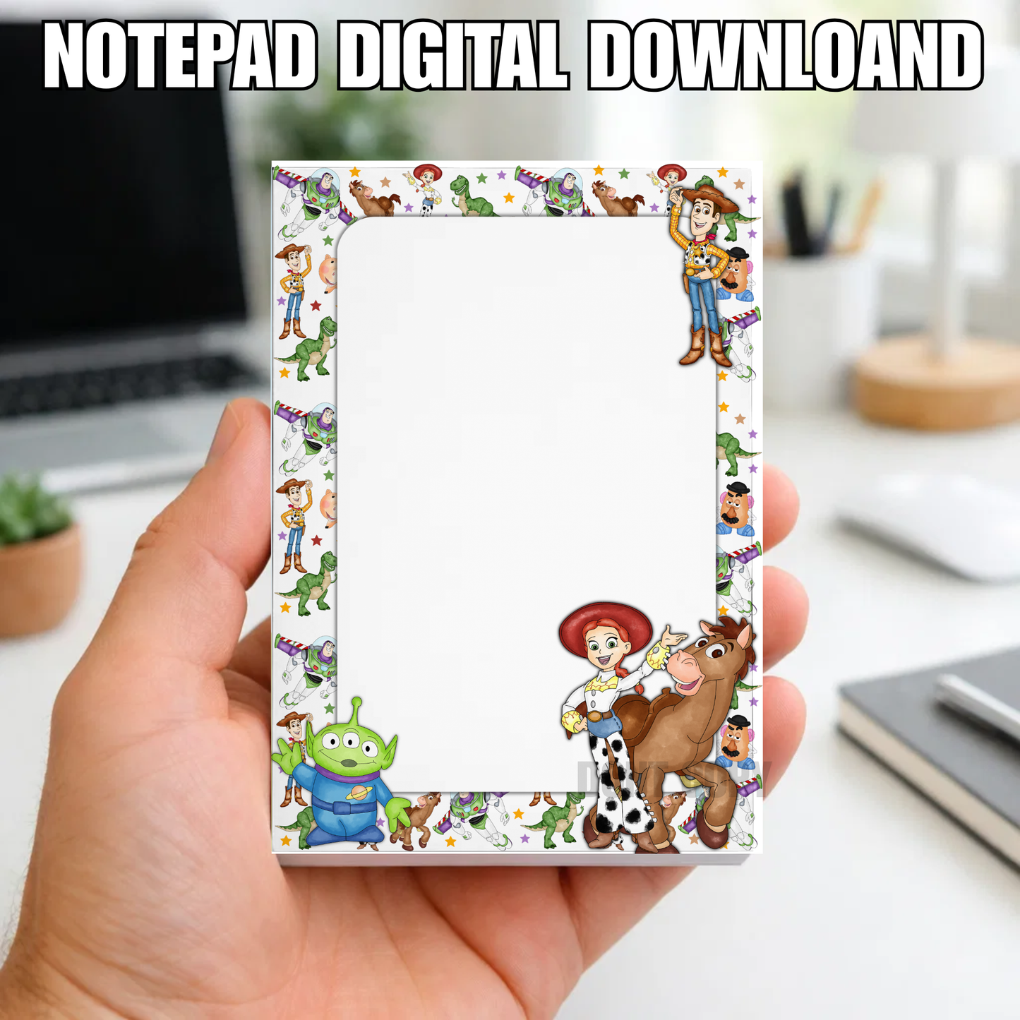 Digital Download ONLY!! Notepad printable- Toy friends