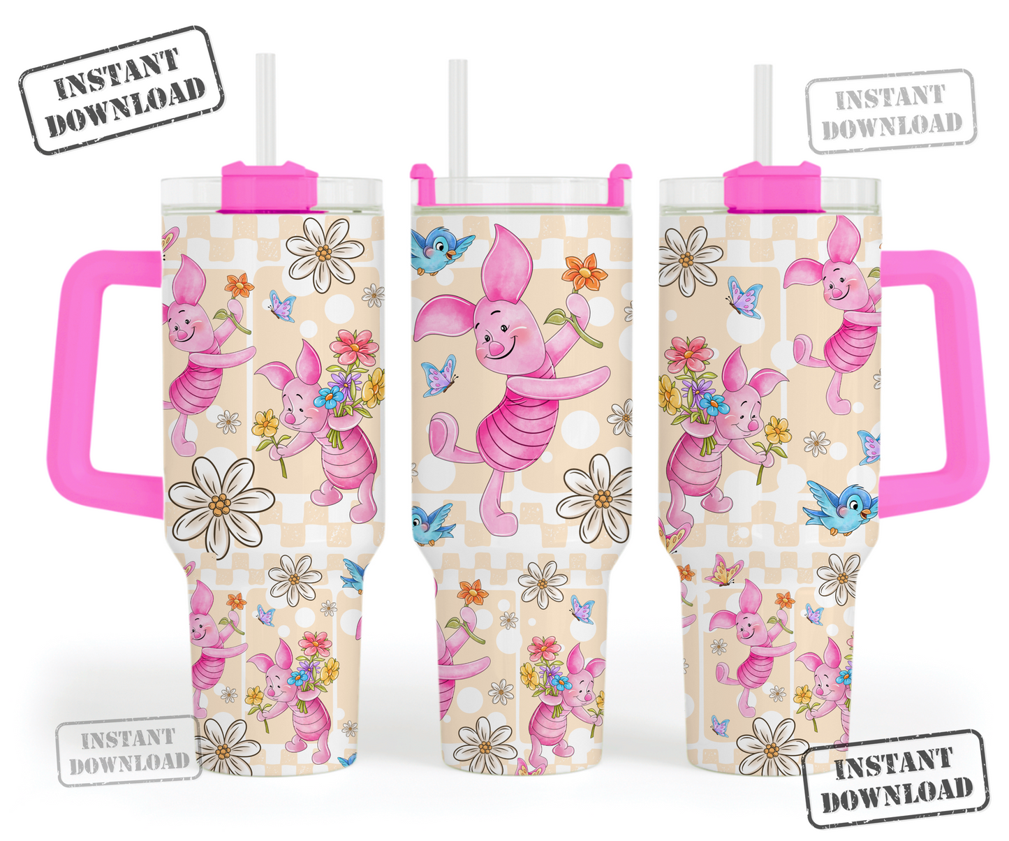 Digital Download ONLY!! - 40oz wrap- Cute Pig