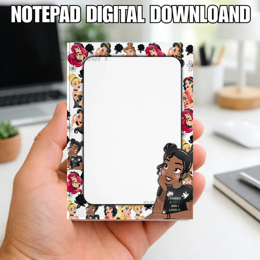 Digital Download ONLY!! Notepad printable- Tattooed princess 4