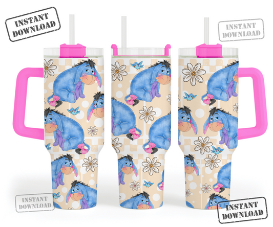 Digital Download ONLY!! - 40oz wrap- Cute Donkey