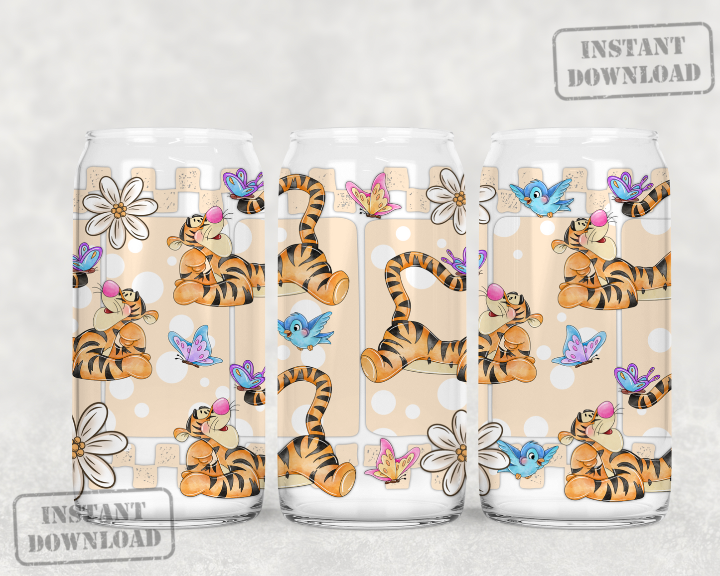 Digital Download ONLY!! 16oz wrap - Cute Tiger