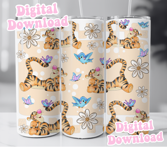 Digital Download ONLY!! - 20oz wrap- Cute Tiger