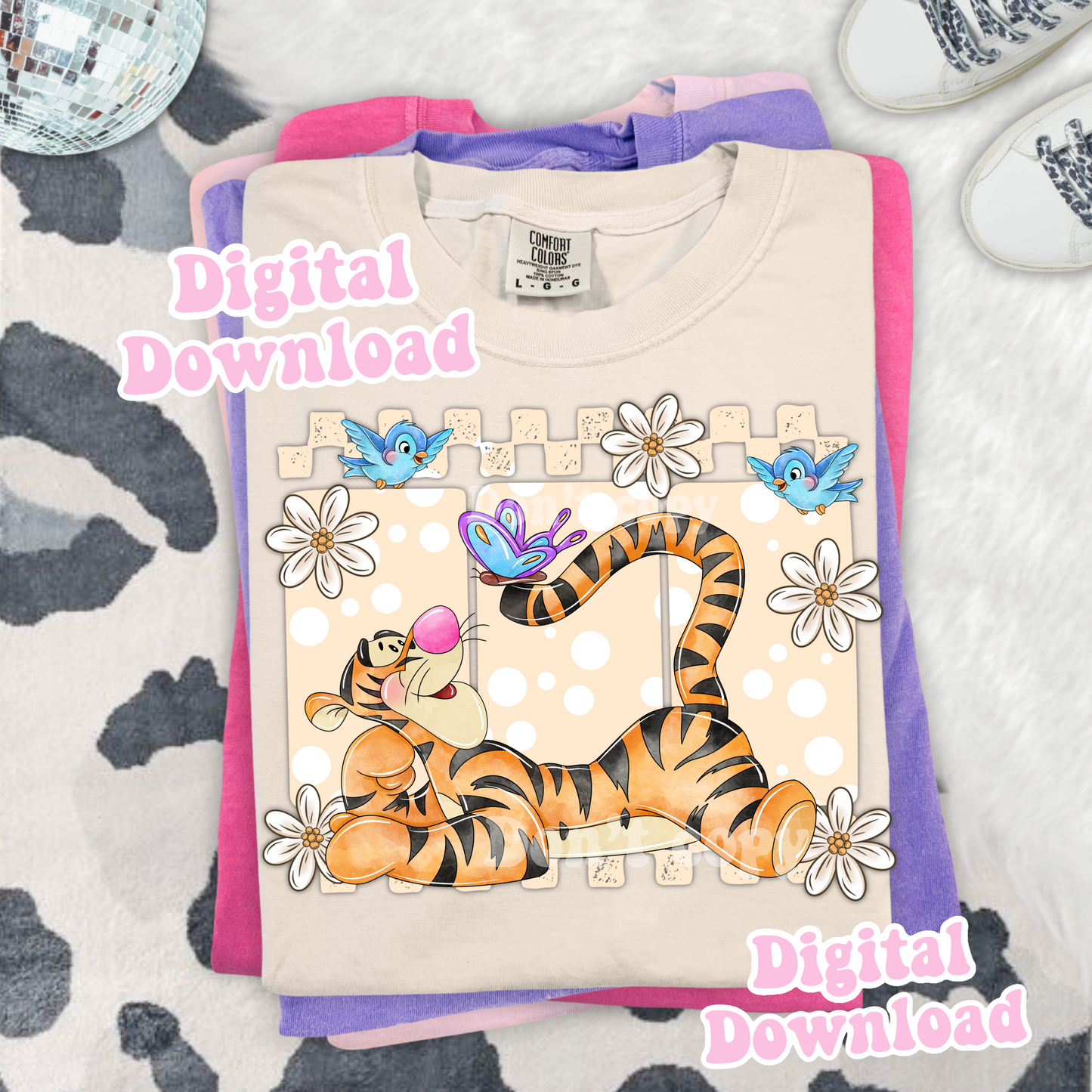 Digital Download ONLY!! - Tshirt PNG Cute Tiger