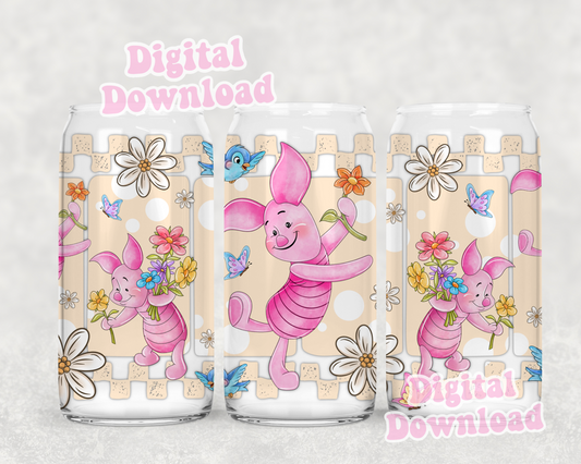 Digital Download ONLY!! 16oz wrap - Pink Pig