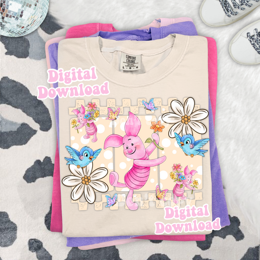 Digital Download ONLY!! - Tshirt PNG Pink Pig