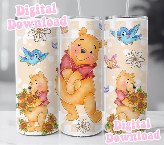 Digital Download ONLY!! - 20oz wrap- Cute Bear