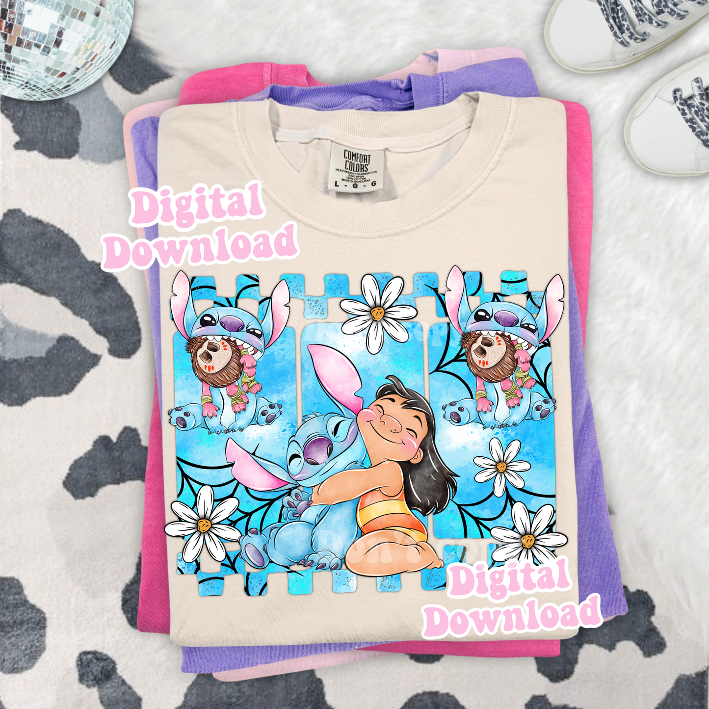 Digital Download ONLY!! - Tshirt PNG Blue aliens