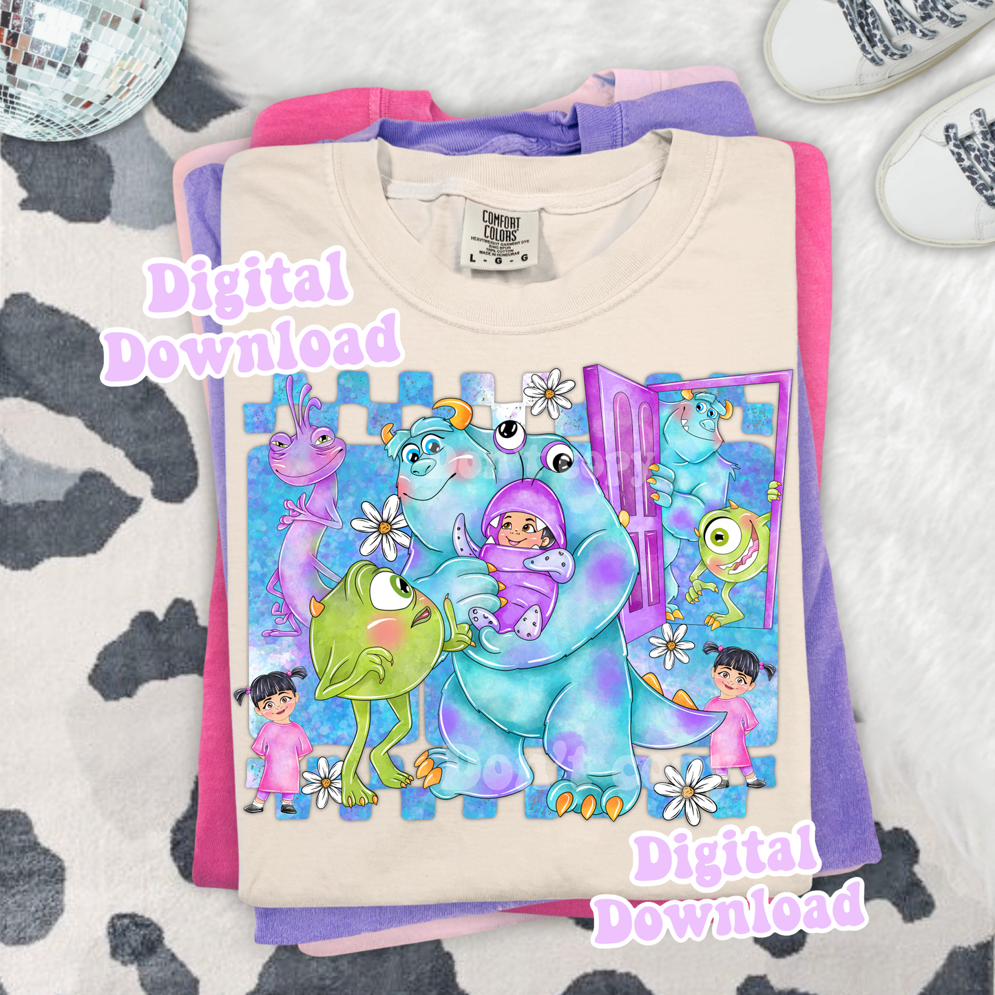 Digital Download ONLY!! - Tshirt PNG Blue monsters