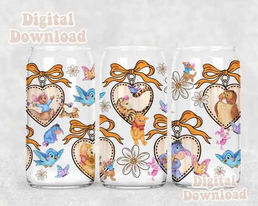 Digital Download ONLY!! 16oz wrap - Locket Colorful Bears