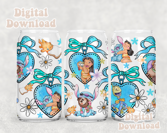 Digital Download ONLY!! 16oz wrap - Locket Blue Aliens