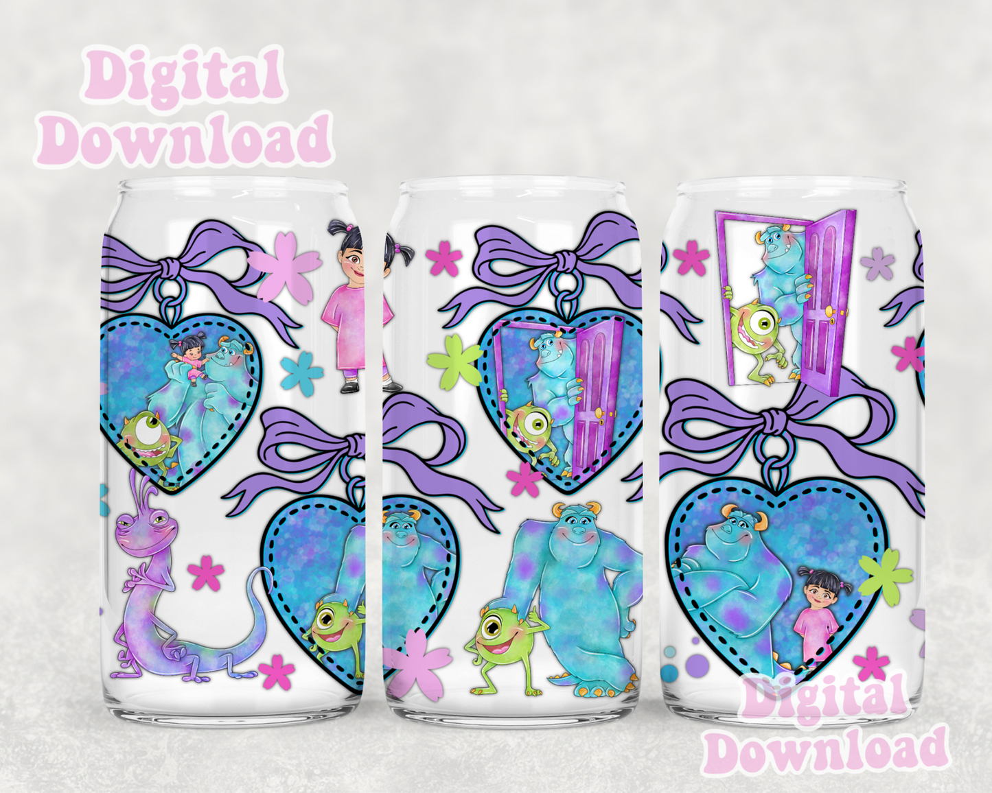 Digital Download ONLY!! 16oz wrap - Locket Blue monster