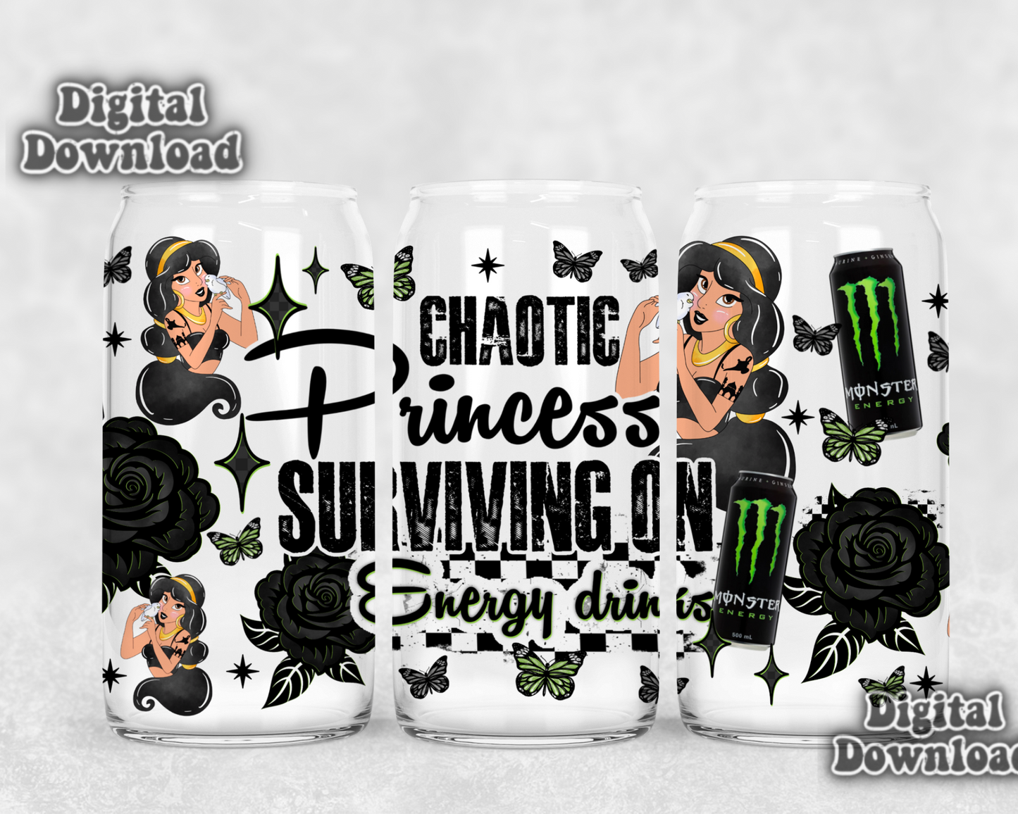Digital Download ONLY!! 16oz wrap - Chaotic princess 6