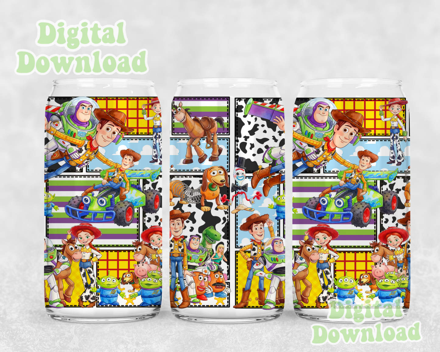 Digital Download ONLY!! 16oz wrap - Patchwork TS